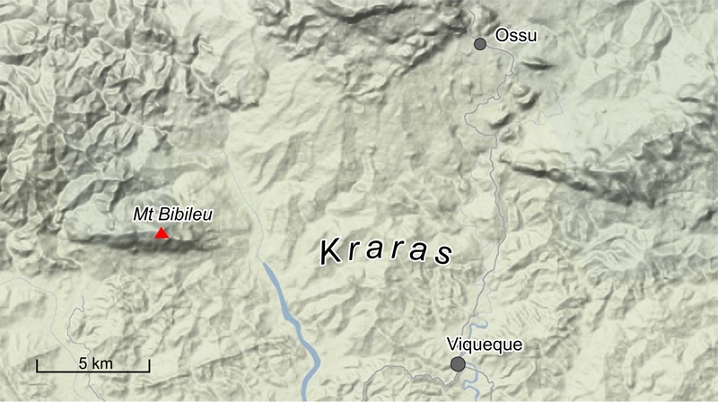 General area of Kraras massacres, September 1983. [Base map source: Google]